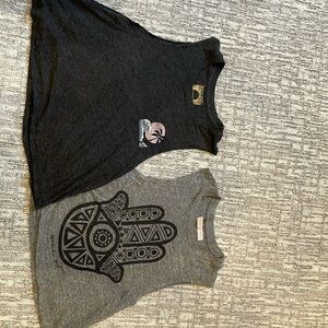 2 womens spiritual gangster tank tops, xs
